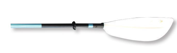 RTM Paddle Double Paddle Alu. Blue Anodized Shaft With Drip Rings Polyproplyene Blade (1 Part)