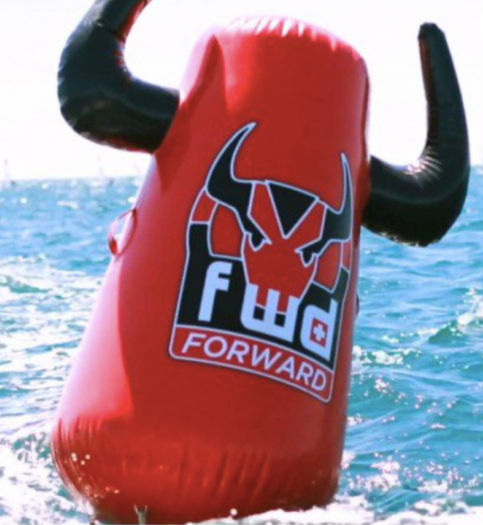 RED PROMO RACE BUOY 1.7M (INCLUDES SIDE HORNS)